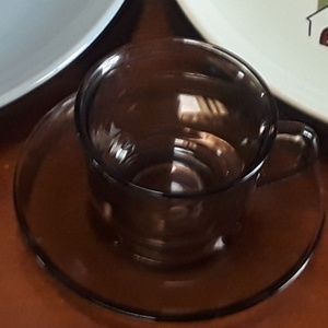 Demitasse Cup & Saucer. Made in France by Arcoroc